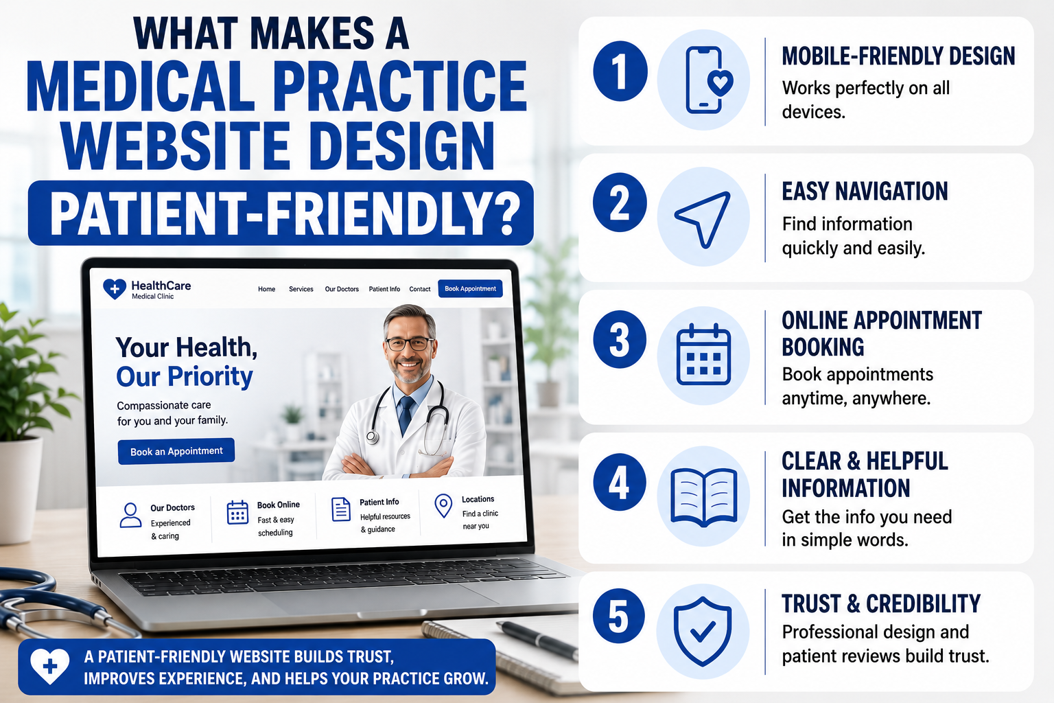 Key Features of a Patient-Friendly Medical Practice Website 